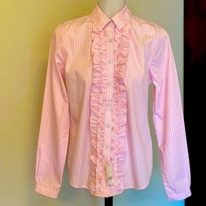 NWT Brooks Brothers Dress Shirt Pink/White Size 4